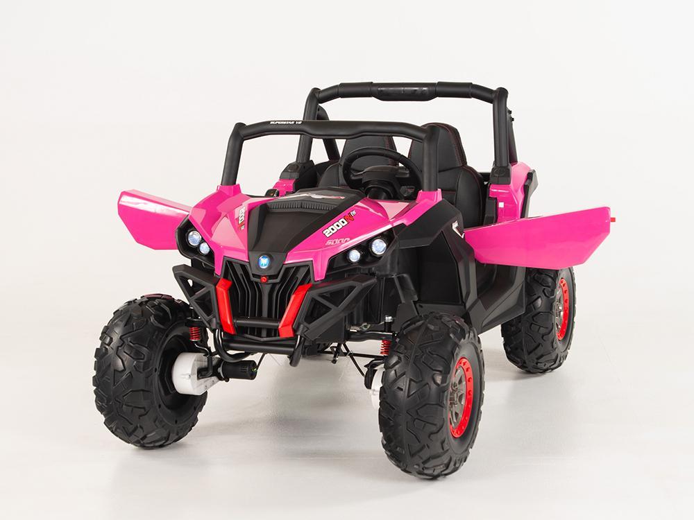 KIDS VIP 2 Seater Sport Edition 4X4 12V By / UTV Style Kids Electric Ride On Car with Leather Seat, Rubber Wheels, Music, Bluetooth, RC