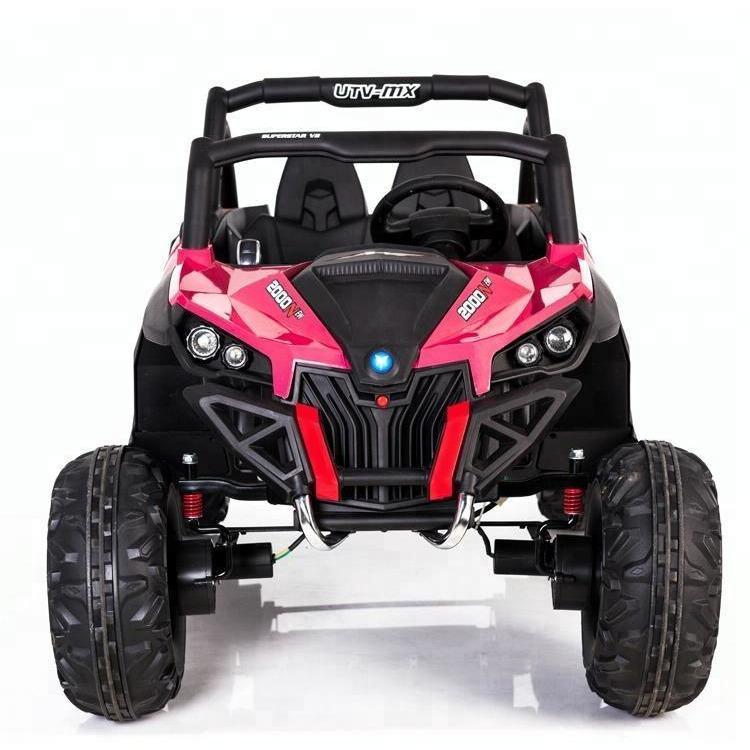 KIDS VIP 2 Seater Sport Edition 4X4 12V By / UTV Style Kids Electric Ride On Car with Leather Seat, Rubber Wheels, Music, Bluetooth, RC