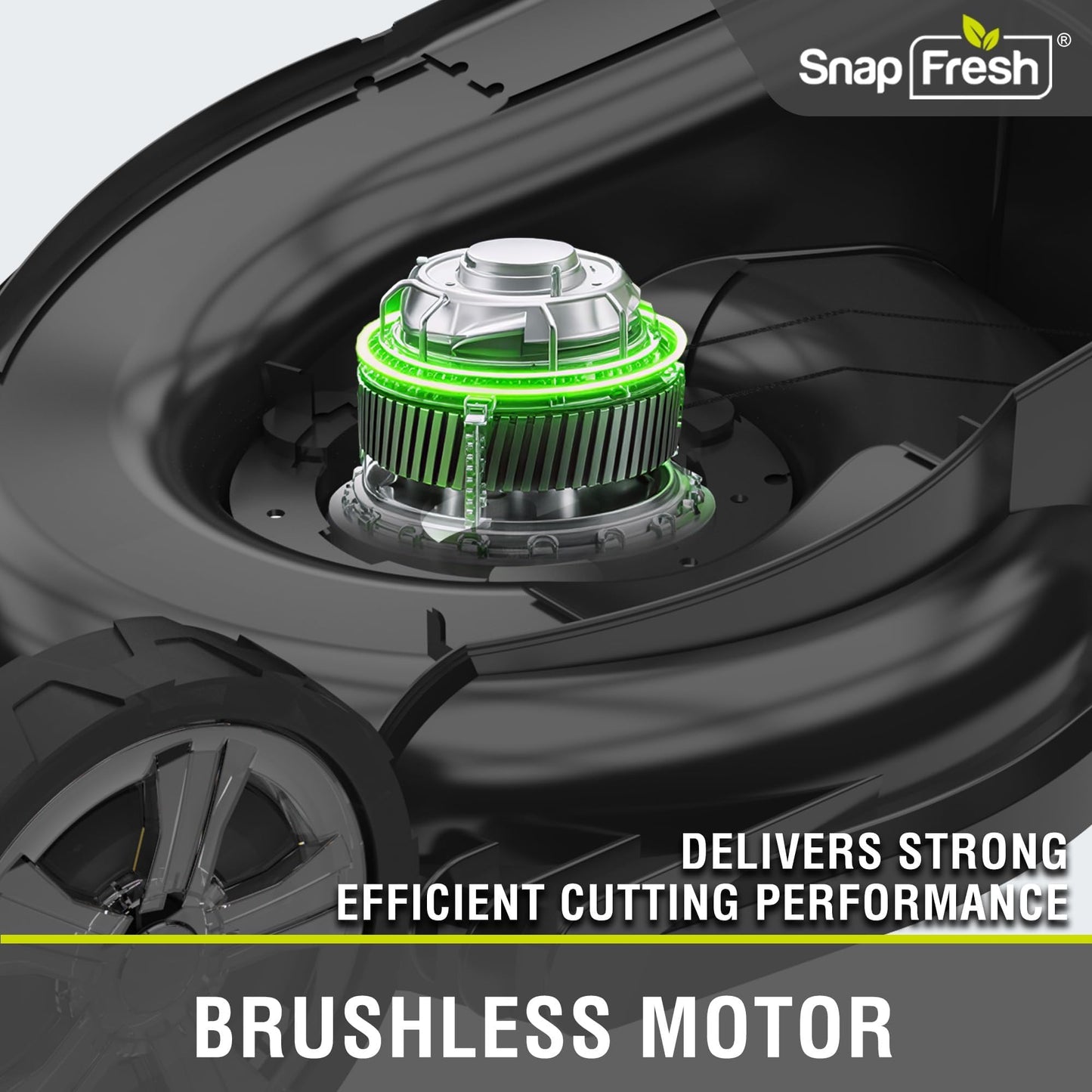 40V 17” Brushless Lawn Mower – 2 x 5.0Ah Batteries Electric Cordless Push Mower with Fast Charger, 6-Level Height Adjustment, 45L Grass Bag, Lightweight Battery Powered Mower
