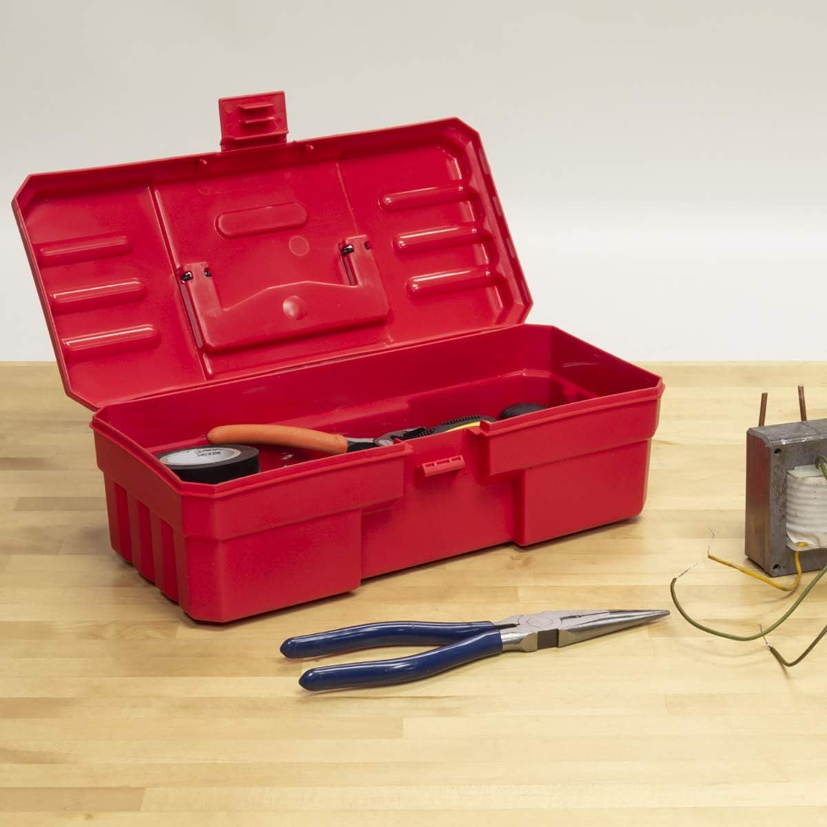 12-Inch ProBox Plastic Toolbox for Tools, Hobby or Craft StoraToolbox, Model 09912, (12-Inch x 5-1/2-Inch x 4-Inch), Red