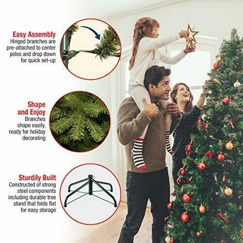 Pre Lit Artificial Slim Christmas Tree North Valley Spruce Multicolor Lights