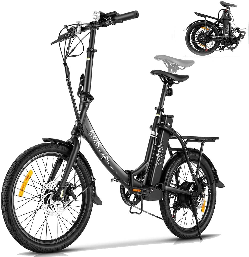 HIFRRUY Electric Bicycle, 20" Electric Folding Bike for Adults and Teenagers, Commuter E-Bike with 36V/10.4Ah Removable Lithium-Ion Battery, Top Speed 20mph, Throttle &amp; Pedal Assist