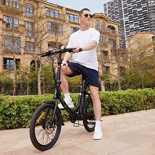 HIFRRUY Electric Bicycle, 20" Electric Folding Bike for Adults and Teenagers, Commuter E-Bike with 36V/10.4Ah Removable Lithium-Ion Battery, Top Speed 20mph, Throttle &amp; Pedal Assist