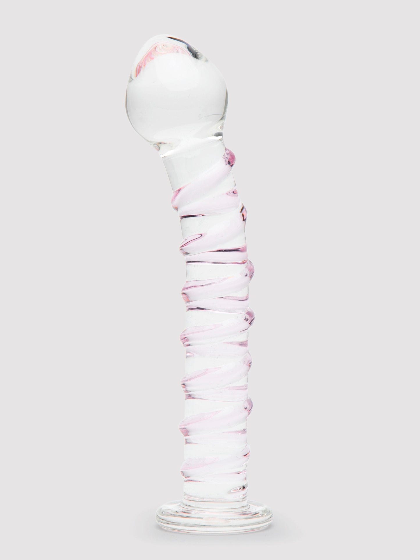 Lovehoney Spiral G-Spot Sensual Glass Dildo, Clear