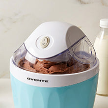 Electric Ice Cream Maker with Easy-Lock Lid, 1QT Freezer Bowl for Healthy & Homemade Frozen Yogurt, Sorbet and Gelato, Mini Kitchen Appliance Ideal for Summer Desserts for Kids, Blue ICM110BL