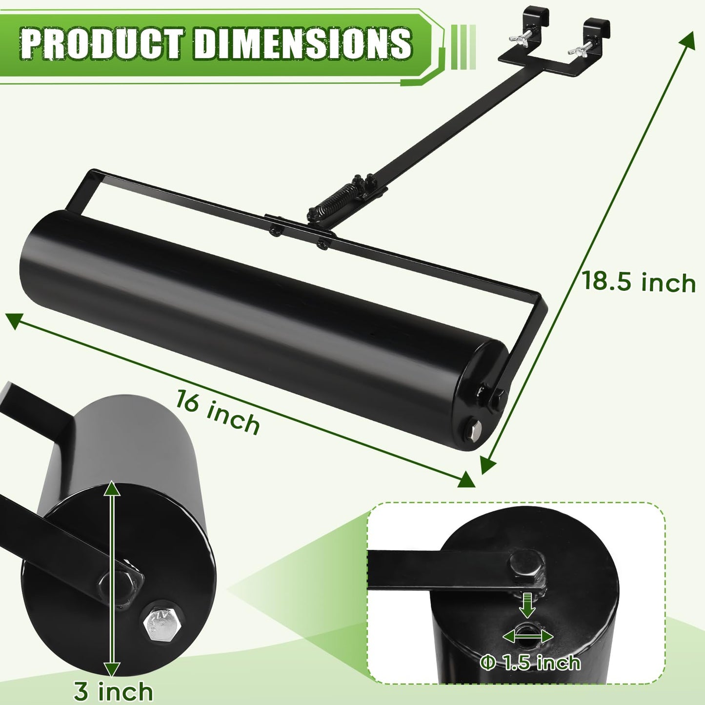 Lawn Striping Kit for EGO 21" Walk Behind Mowers - LM2100 Series, Flexible Turning Lawn Striper with Easy-Fill Water Port, Heavy Duty Steel Roller for Garden Professional Grass Stripes