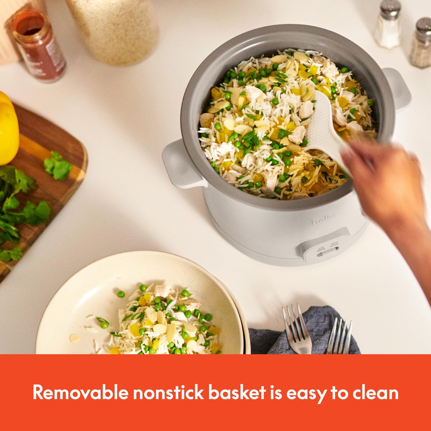 16 Cup Rice Cooker with Steamer, Dishwasher Safe Steaming Basket, Rice Paddle and Measuring Cup, Removable Nonstick CooBowl, Automatic Keep Warm Function, 400 Watt, Oatmilk