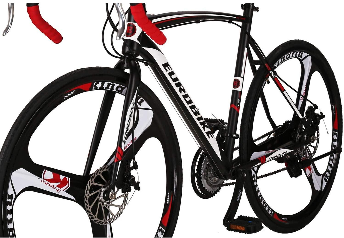 Eurobike Road Bikes XC550 700C Dual Disc Brake 21_speeds 3_Spokes Wheels Road Bicycle