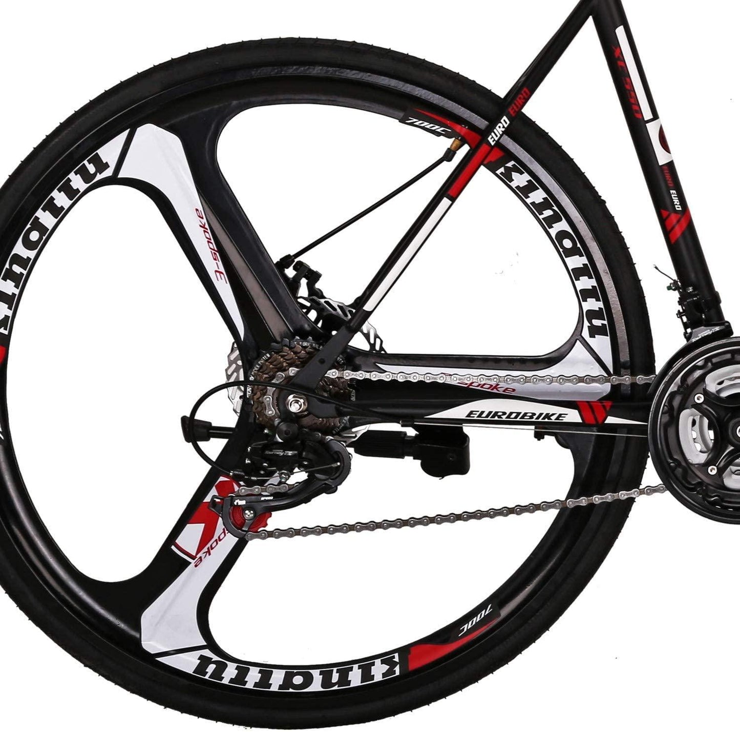 Eurobike Road Bikes XC550 700C Dual Disc Brake 21_speeds 3_Spokes Wheels Road Bicycle