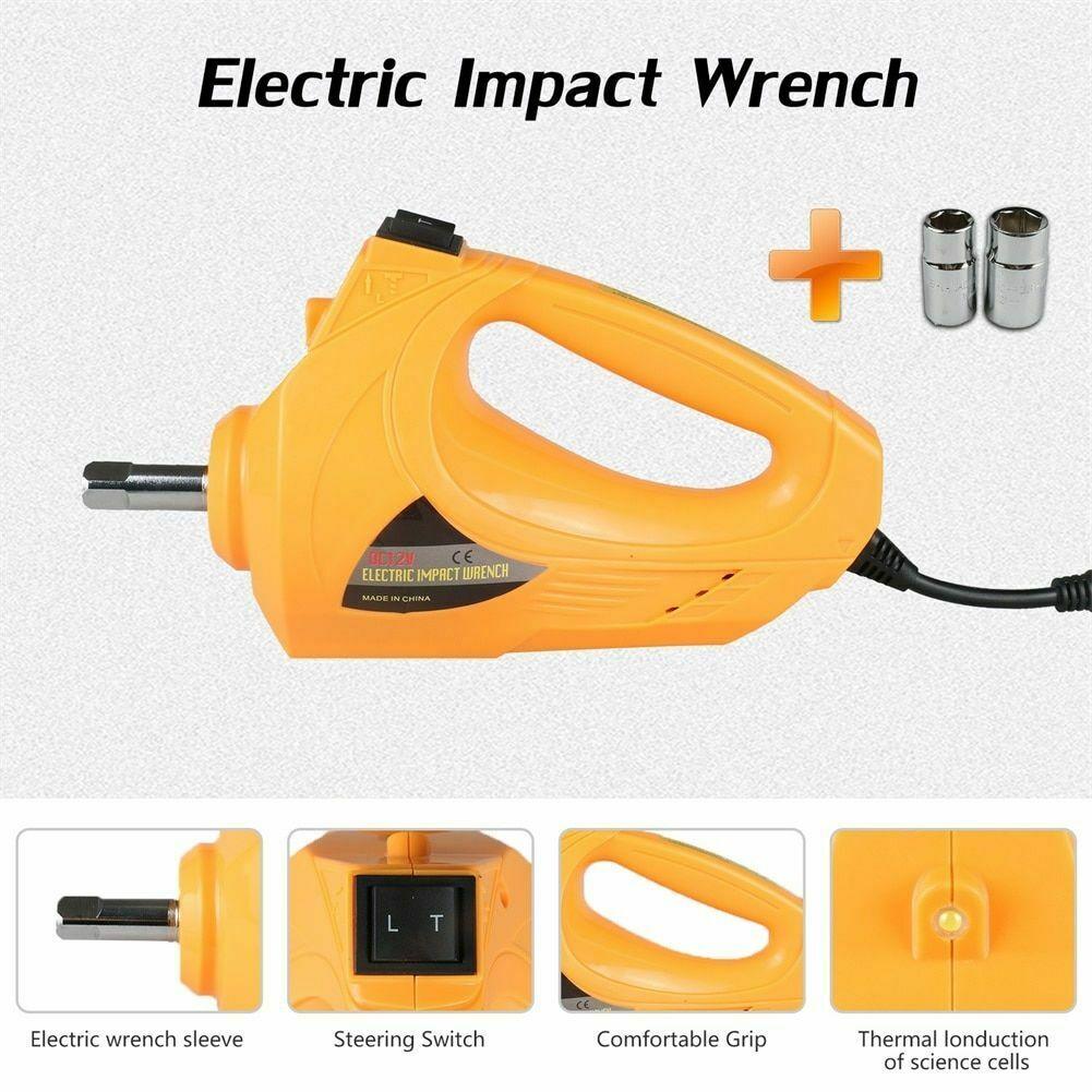 Car Electric Jack 3T 12V Rolling Scissor Lift Portable 420mm Flashlight Wrench