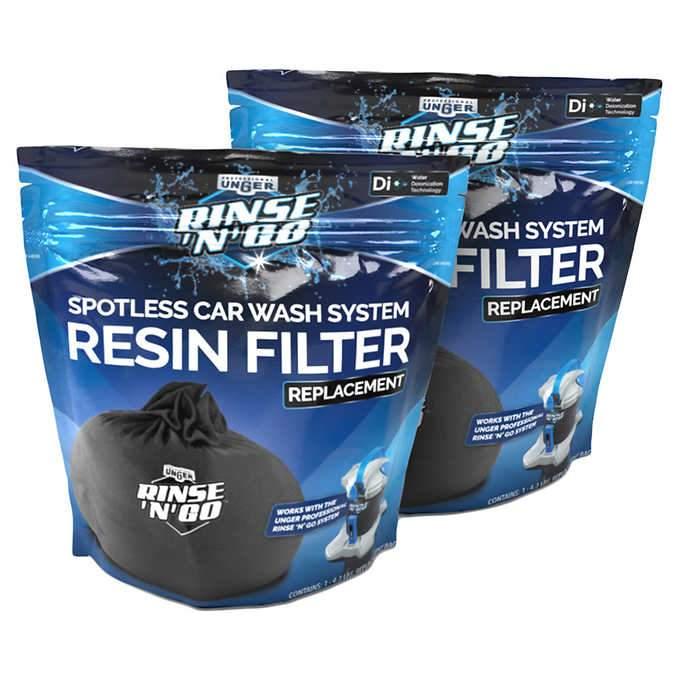 Unger Professional Rinse'n'Go Spotless Car Wash Resin Filter Replacement 2-pack