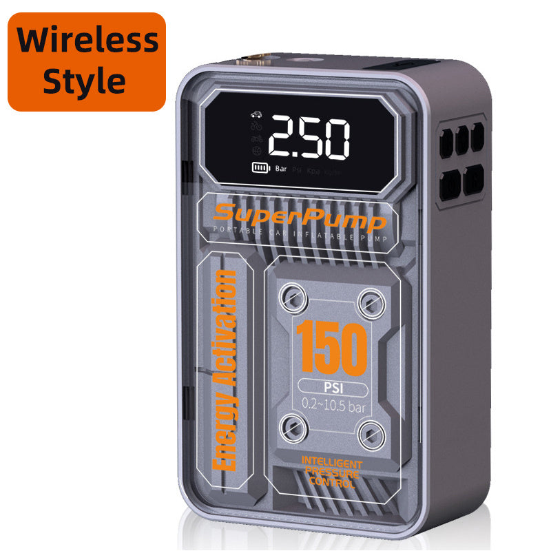 Tire Inflator Portable Air Compressor, 12V DC 150PSI 0.2-10.5 Bar Car Air Pump With Digital Display, LED Light, For Car, Motorcycle, Bicycle, Ball