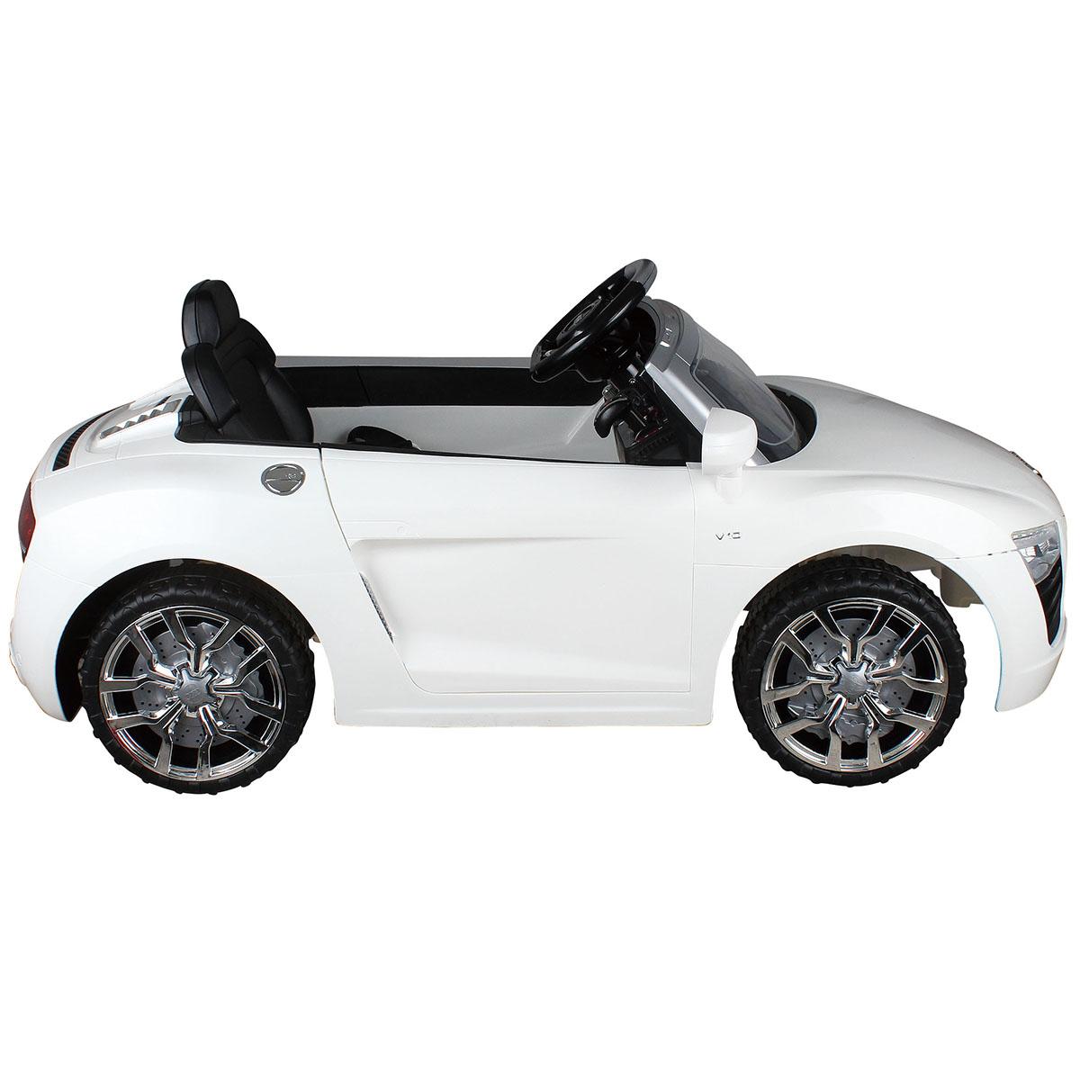 White Audi Kids 12V Electric Ride On Car With MP3 RC Remote Control Car