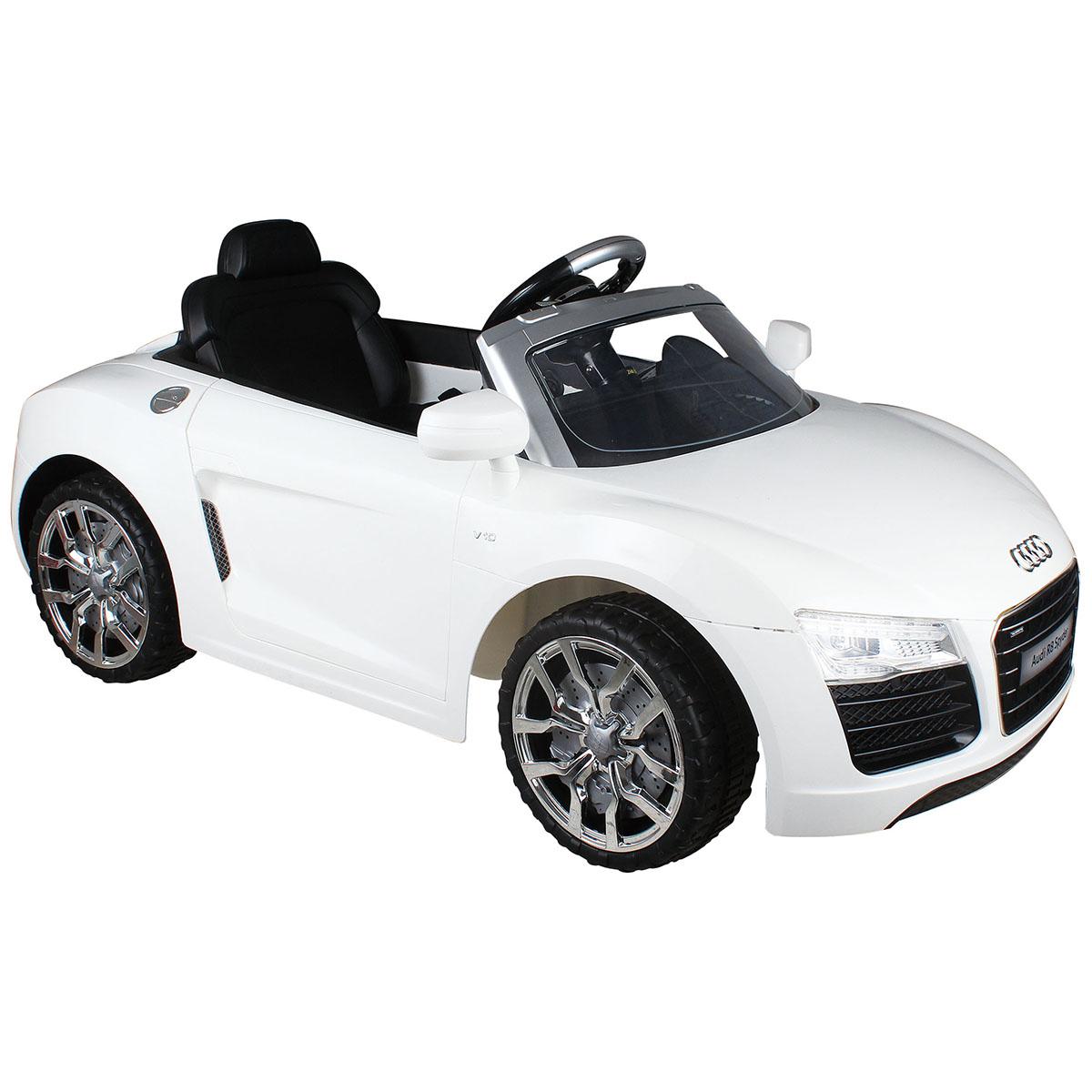 White Audi Kids 12V Electric Ride On Car With MP3 RC Remote Control Car