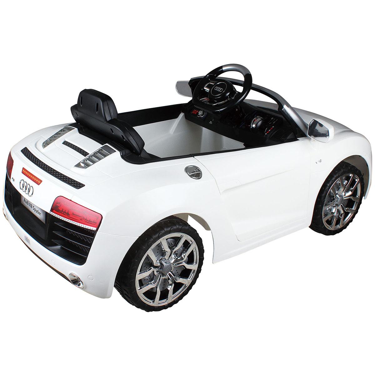 White Audi Kids 12V Electric Ride On Car With MP3 RC Remote Control Car