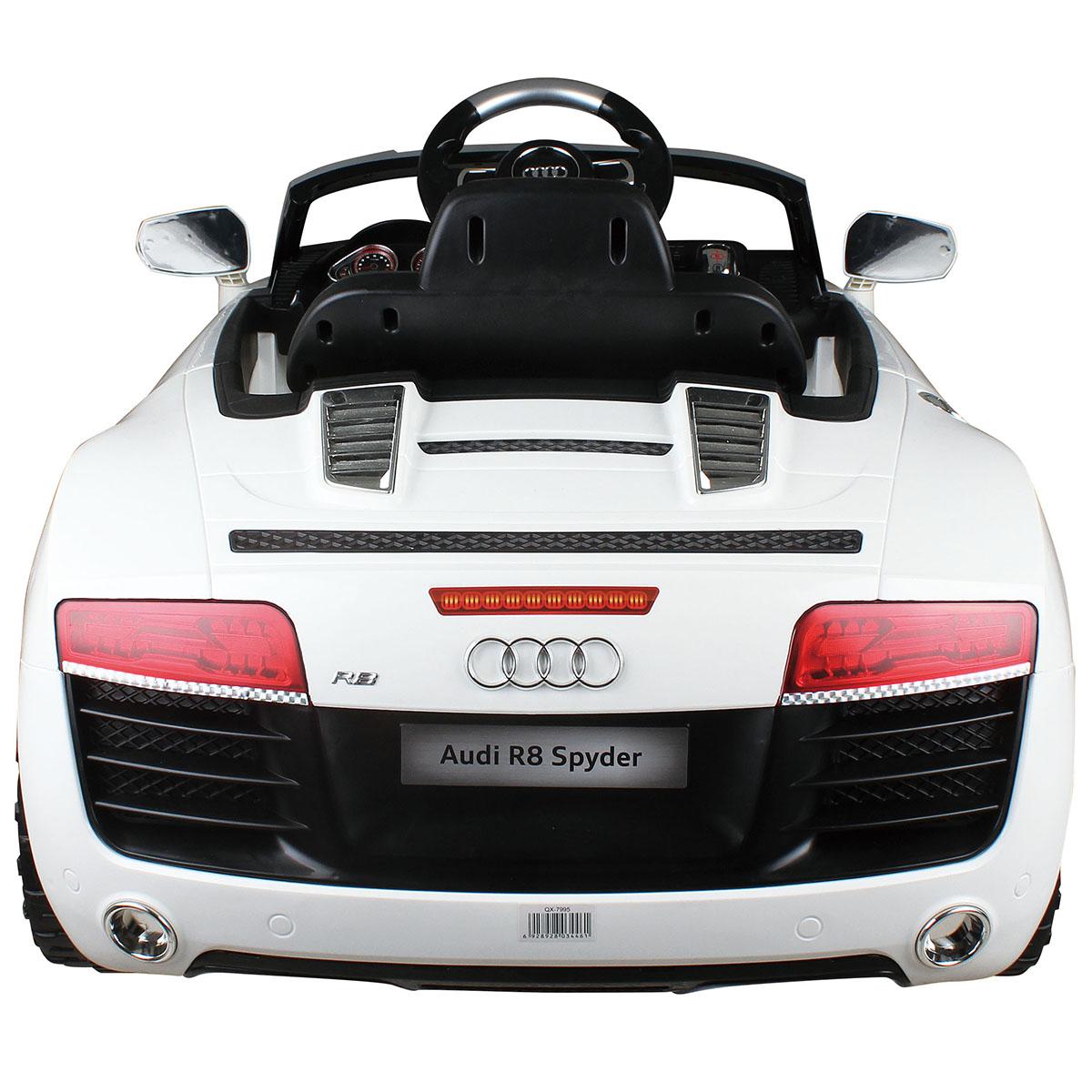 White Audi Kids 12V Electric Ride On Car With MP3 RC Remote Control Car