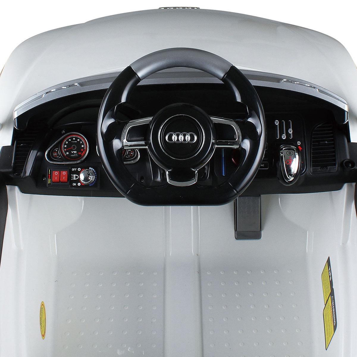 White Audi Kids 12V Electric Ride On Car With MP3 RC Remote Control Car