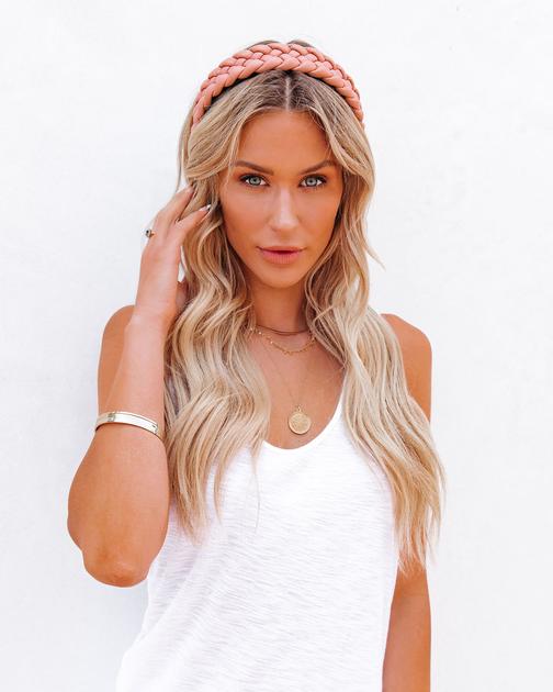 Faraz Braided Headband - Pink