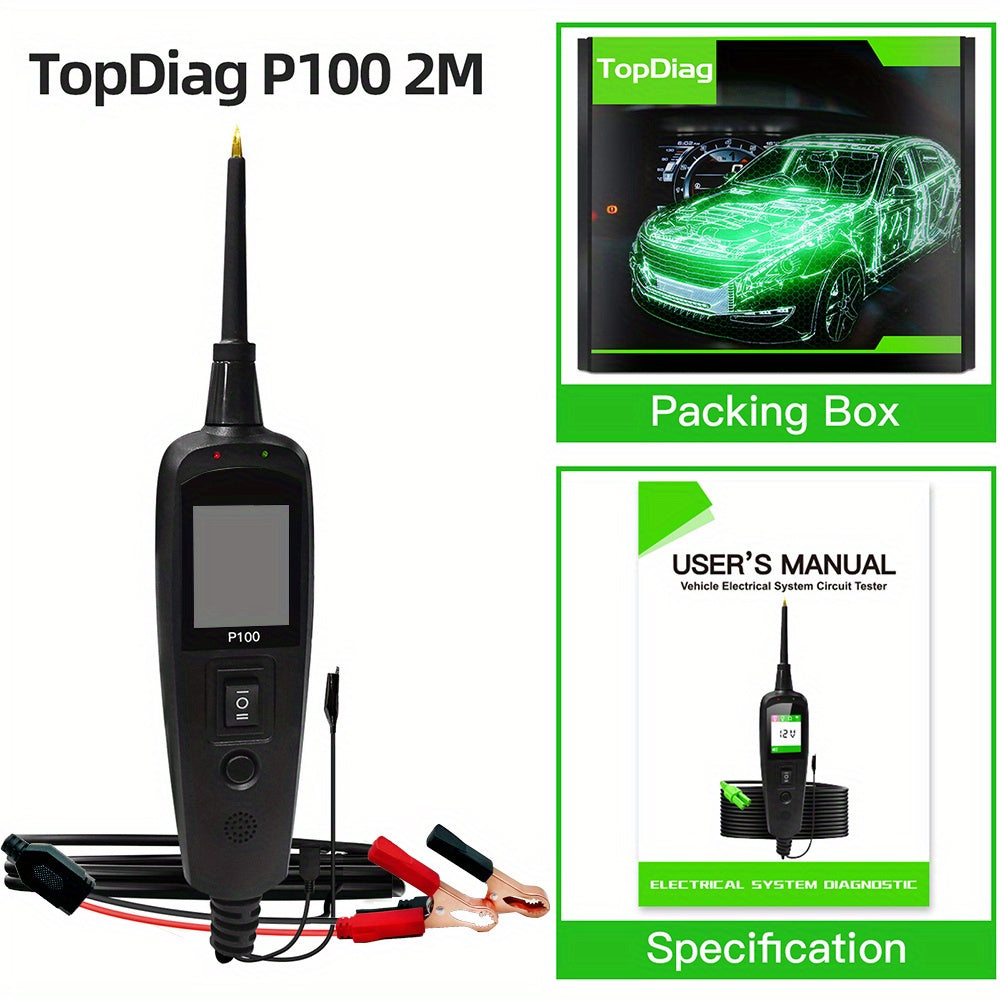 12/24V Multifunctional Car Circuit Tester Power Circuit Probe Kit, Car Battery Voltage/Resistant Tester Diagnostic Tool Component