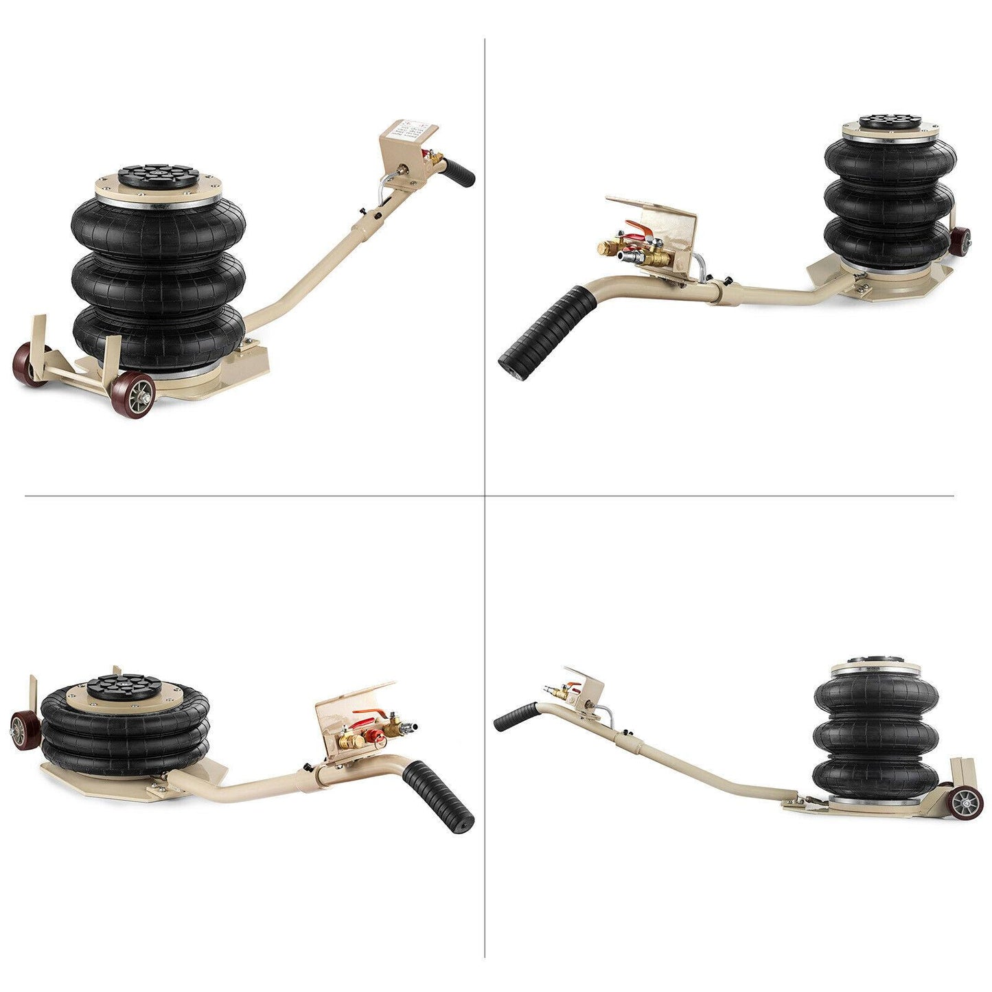 Triple Bag Air Jack 3 Ton Pneumatic Lift Car Repair Inflatable Bladder Jack