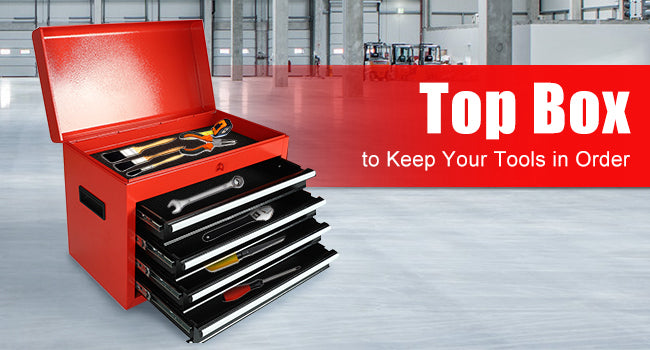 5-Drawer Rolling Tool Chest, 2 in 1 Tool StoraCabinet with Detachable Top, Steel Tool Box with Wheels, Red and Black, Lockable, for GaraWorkshop