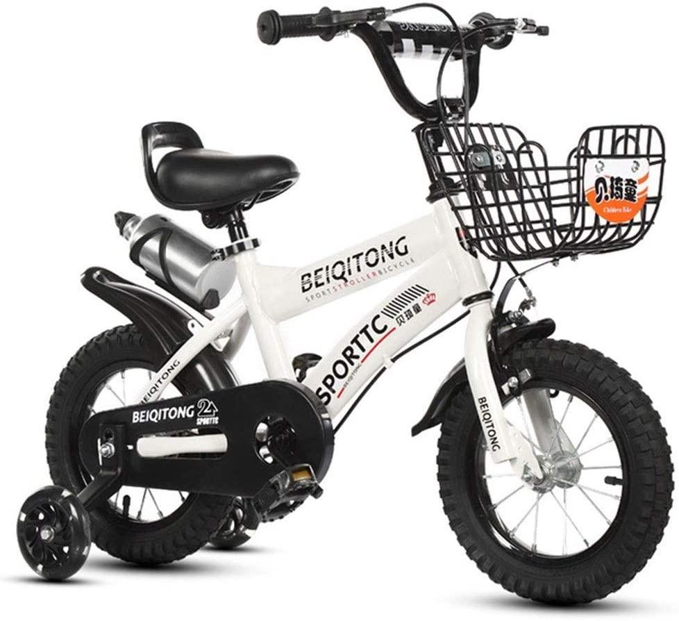 JLFSDB Kids Bike BMX Bike for Kids Boys Girls Bicycle Boys Girls Kids Bike with Hand Brake and Basket for 3-9 Years Girls, 12 14 16 18 Inch Youth Bike with Training Wheels, Children Bicycle