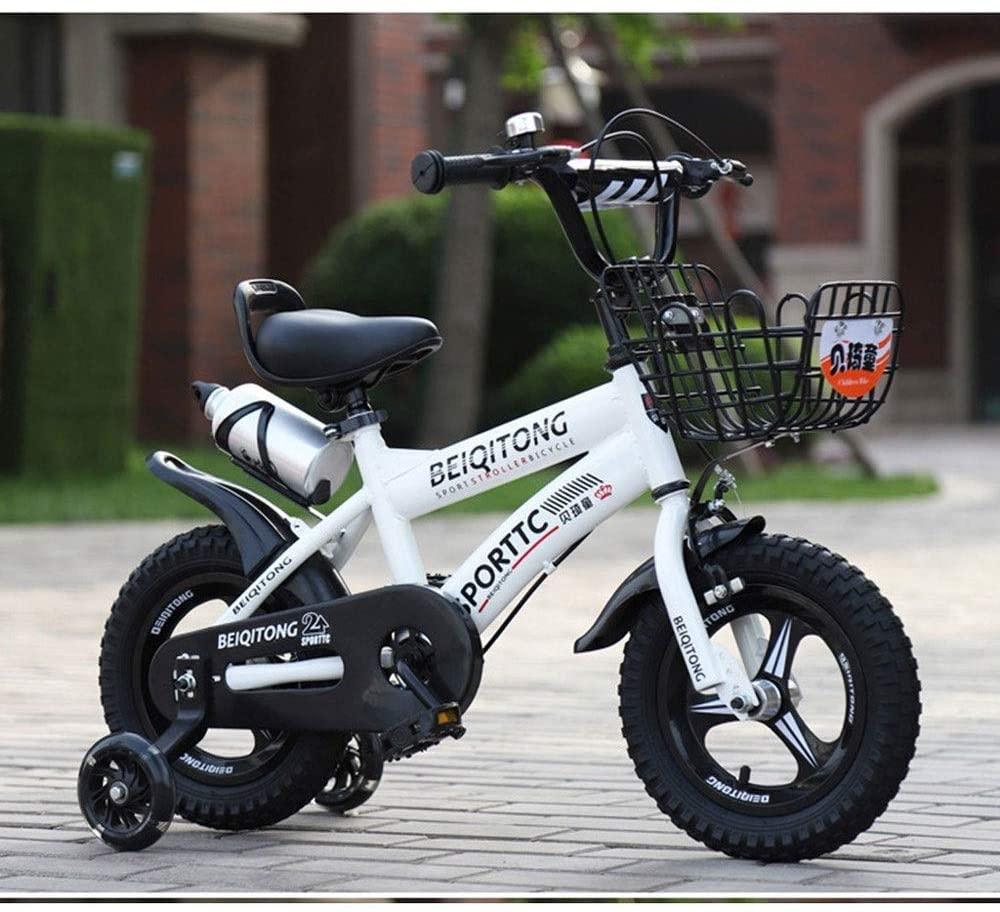 JLFSDB Kids Bike BMX Bike for Kids Boys Girls Bicycle Boys Girls Kids Bike with Hand Brake and Basket for 3-9 Years Girls, 12 14 16 18 Inch Youth Bike with Training Wheels, Children Bicycle
