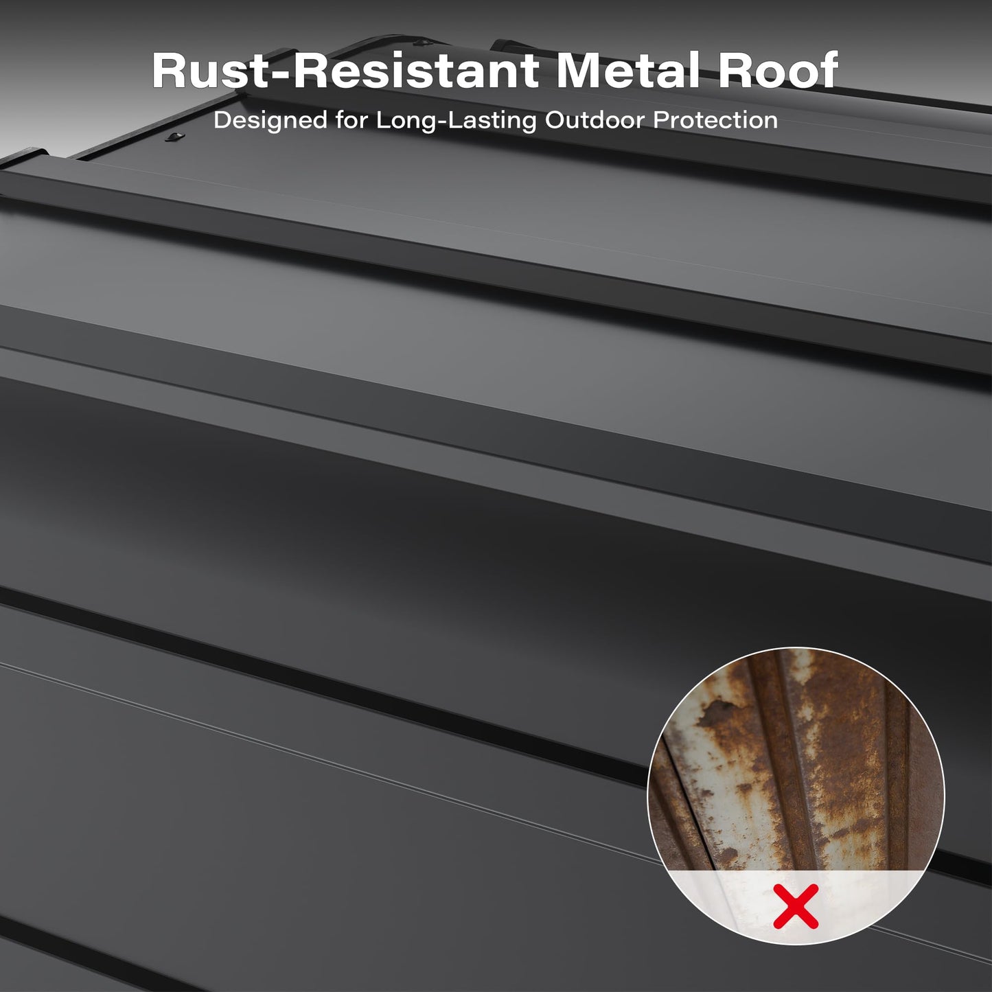 Robot Mower Garage, Outdoor StoraShed with Rust-Resistant Metal Roof, All-Weather Protection for Lawn Mowers, Garden Tool Fits Most Standard Lawn Mowers