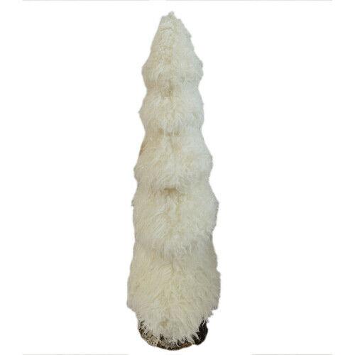 Fraser Hill Farm FHFTREES-WHT1 3-Piece White Furry Tree Set with