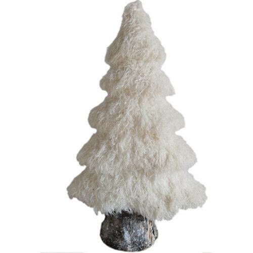 Fraser Hill Farm FHFTREES-WHT1 3-Piece White Furry Tree Set with