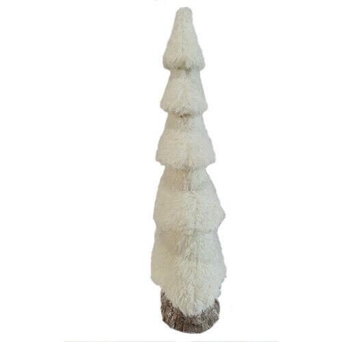Fraser Hill Farm FHFTREES-WHT1 3-Piece White Furry Tree Set with