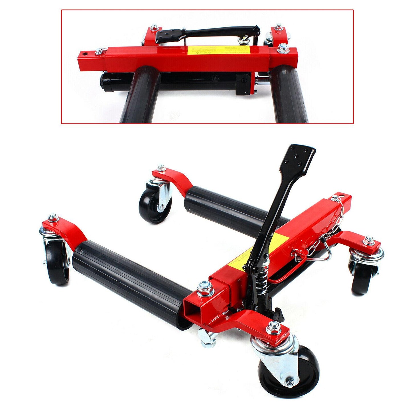 4400lbs Hydraulic Positioning Car Wheel Dolly Jack Lift Hoists Moving Vehicle