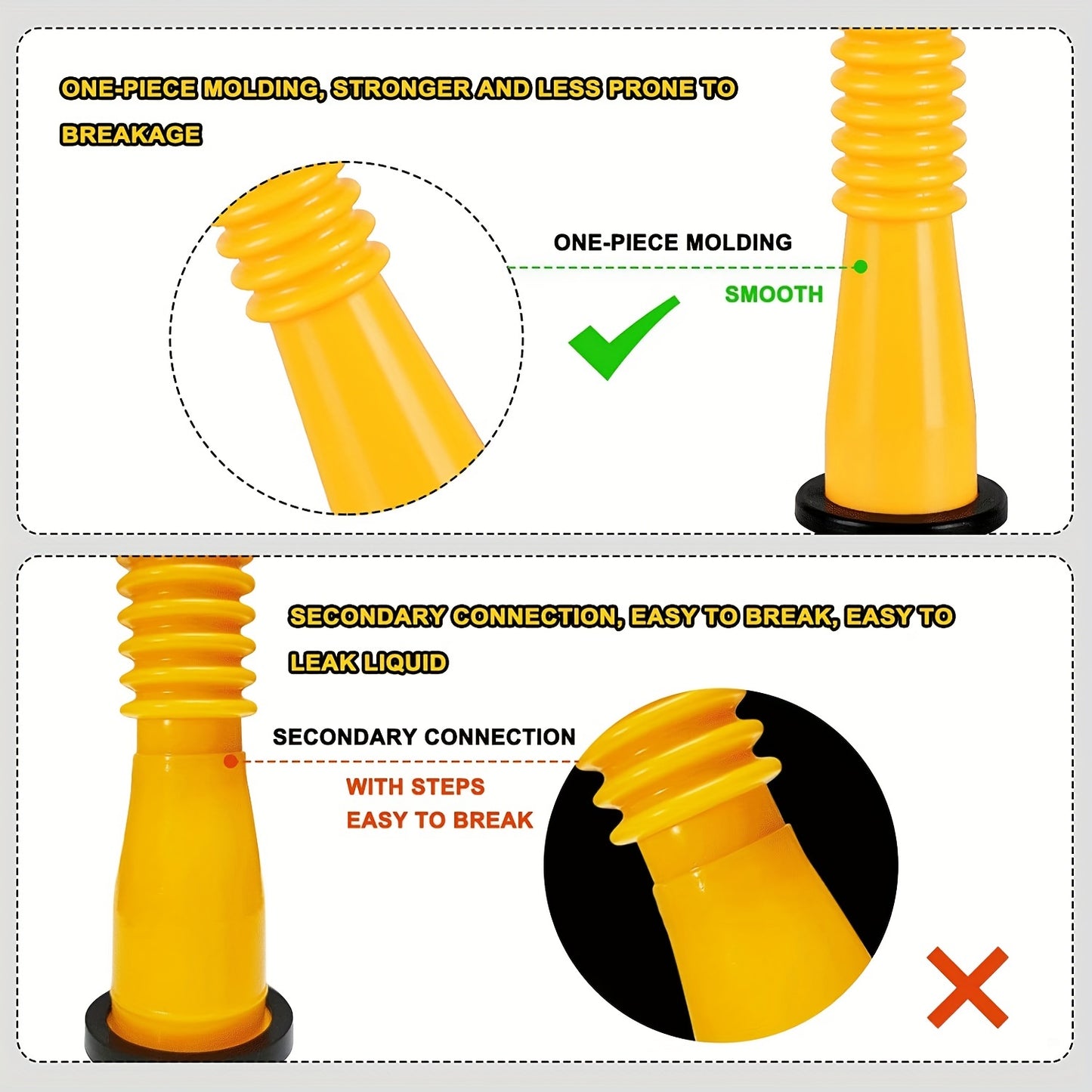 Upgrade Your Gas Can with a Durable & Easy-to-Install Spout Replacement - Fits 1/2/5/10 Gal Cans!
