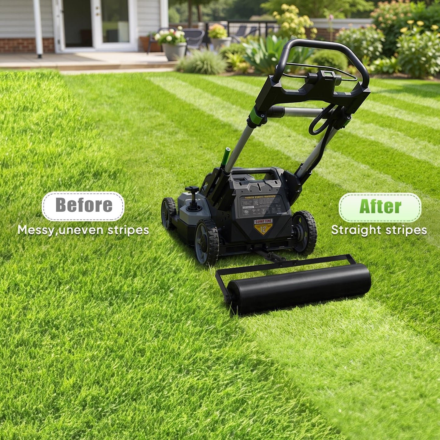 Lawn Striping Kit for EGO 21" Walk Behind Mowers - LM2100 Series, Flexible Turning Lawn Striper with Easy-Fill Water Port, Heavy Duty Steel Roller for Garden Professional Grass Stripes