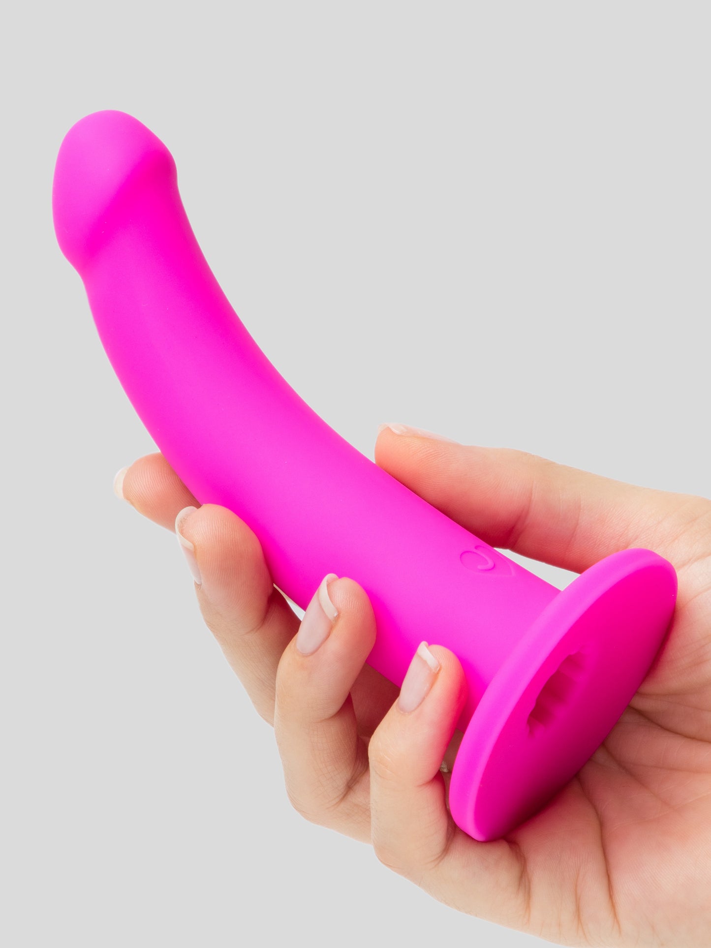Lovehoney Curved Silicone Suction Cup Dildo 6 Inch, Pink