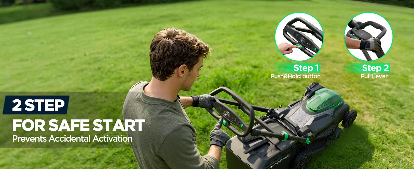 21" Cordless Lawn Mower, 40V Electric Mower with 2×8.0Ah Batteries &amp; Charger, 8-Position Height Adjustment, 60L Grass Bag, 3-in-1 Mulching, Bagging &amp; Rear Discharfor Medium, LarYards