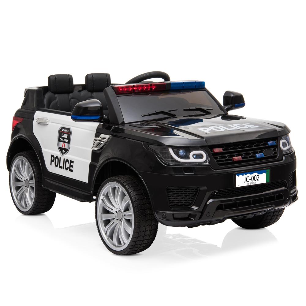 12V Kids Police Ride On Car Electric Cars 2.4G Remote Control, LED Flashing Light, Music & Horn.