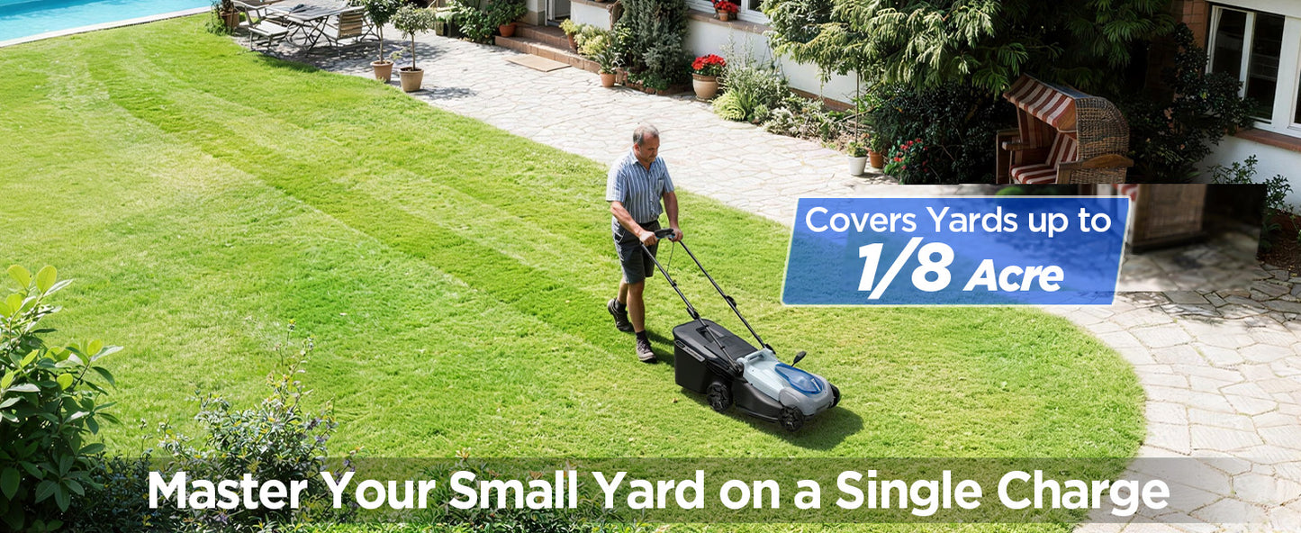 18-Inch Electric Lawn Mower, 40V Self-Propelled Cordless Lawn Mower with 4.0Ah Battery &amp; Charger, Brushless Motor, 2-in-1 Mulching &amp; Bagging, 6-Position Height Adjustment, for Small to Medium Yards