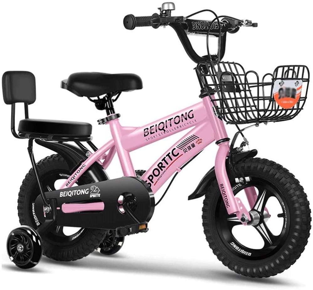 JLFSDB Kids Bike BMX Bike for Kids Boys Girls Bicycle Children's Bicycles Steel Frame Scooter Bikes in Size 12'' 14'' 16'' 18”for 3-10 Years Old with Training Wheels and Hand Brakes
