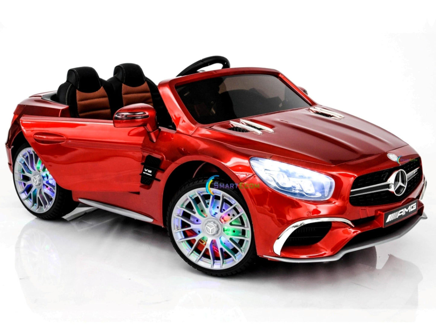 12V Mercedes AMG SL65 Ride on power electric ONE SEATER car For ONE Kid with MP4 Touch Screen Remote Control LED lights MP3 - Red