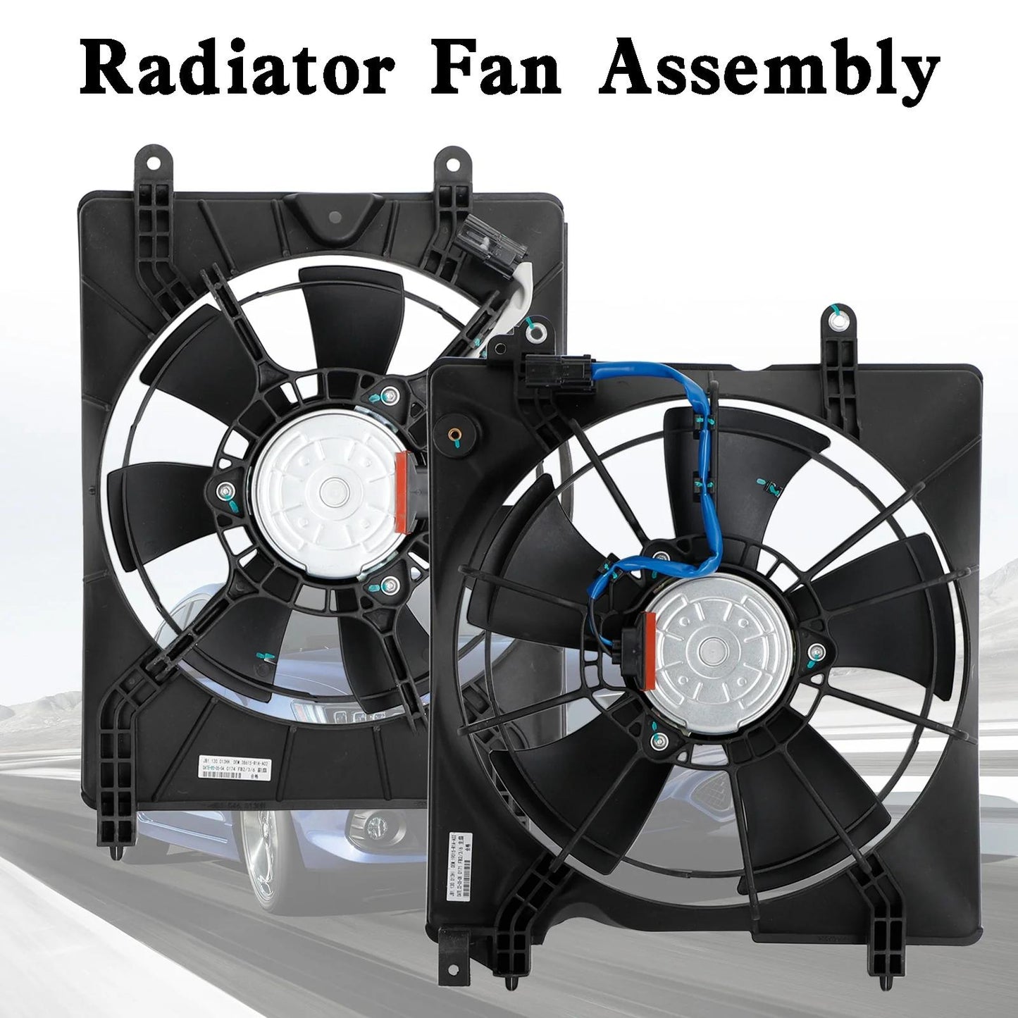 2012 Honda Civic GX, Si HFP Left+Right Radiator Cooling Fan 19030RSJE01 HO3115158 19030R1AA01 38616R1AA01 38615-RZA-A02 Generic