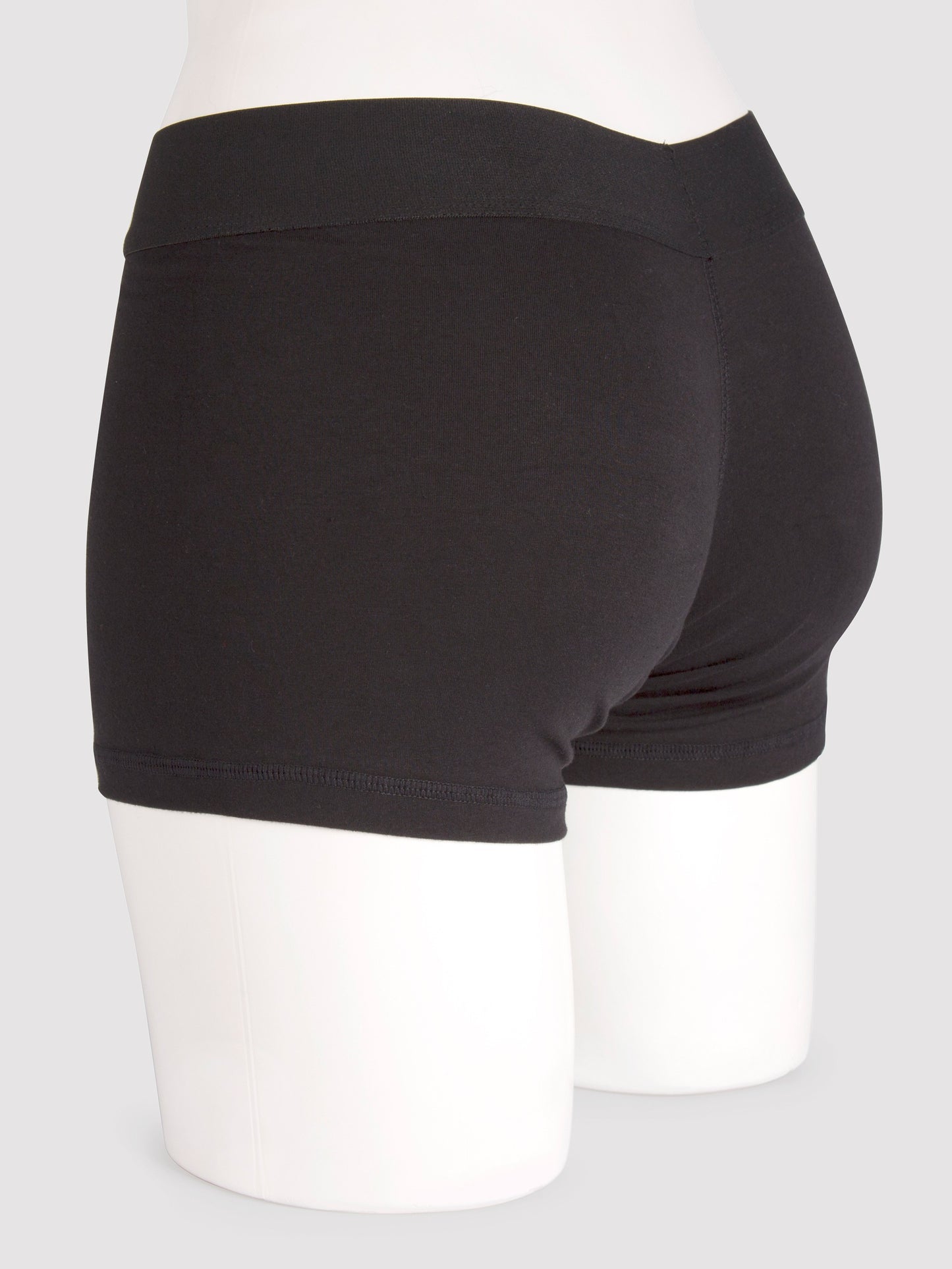 Packer Gear Strap-On Harness Boxer Shorts with Vibe Pocket, Black