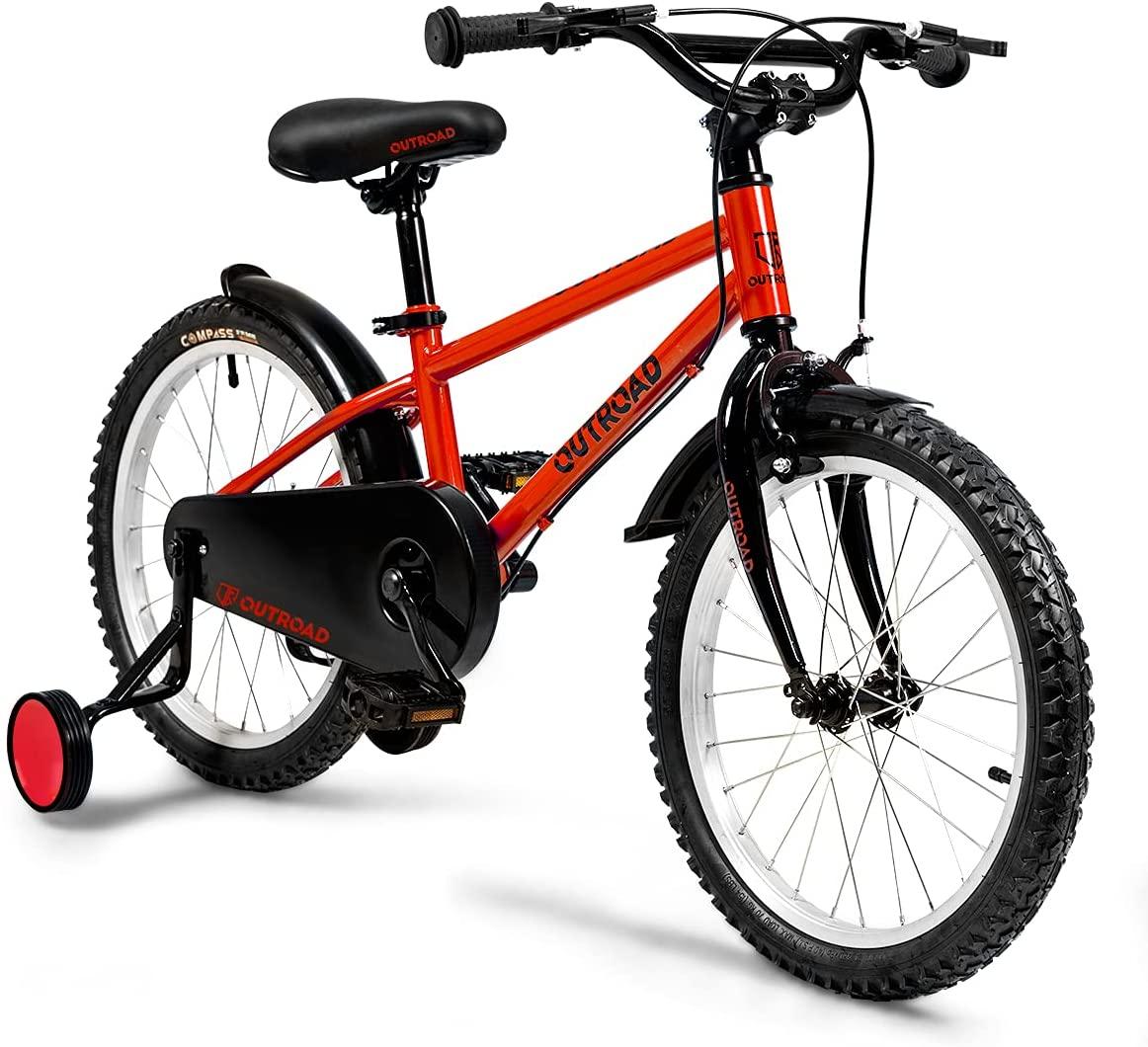MarKnig Kids Bike Boys Girls Bicycle 14 16 18 Inch with Training Wheels, Freestyle Bicycle for Ages 3 Years and Up, Adjustable Seat, Red/Blue