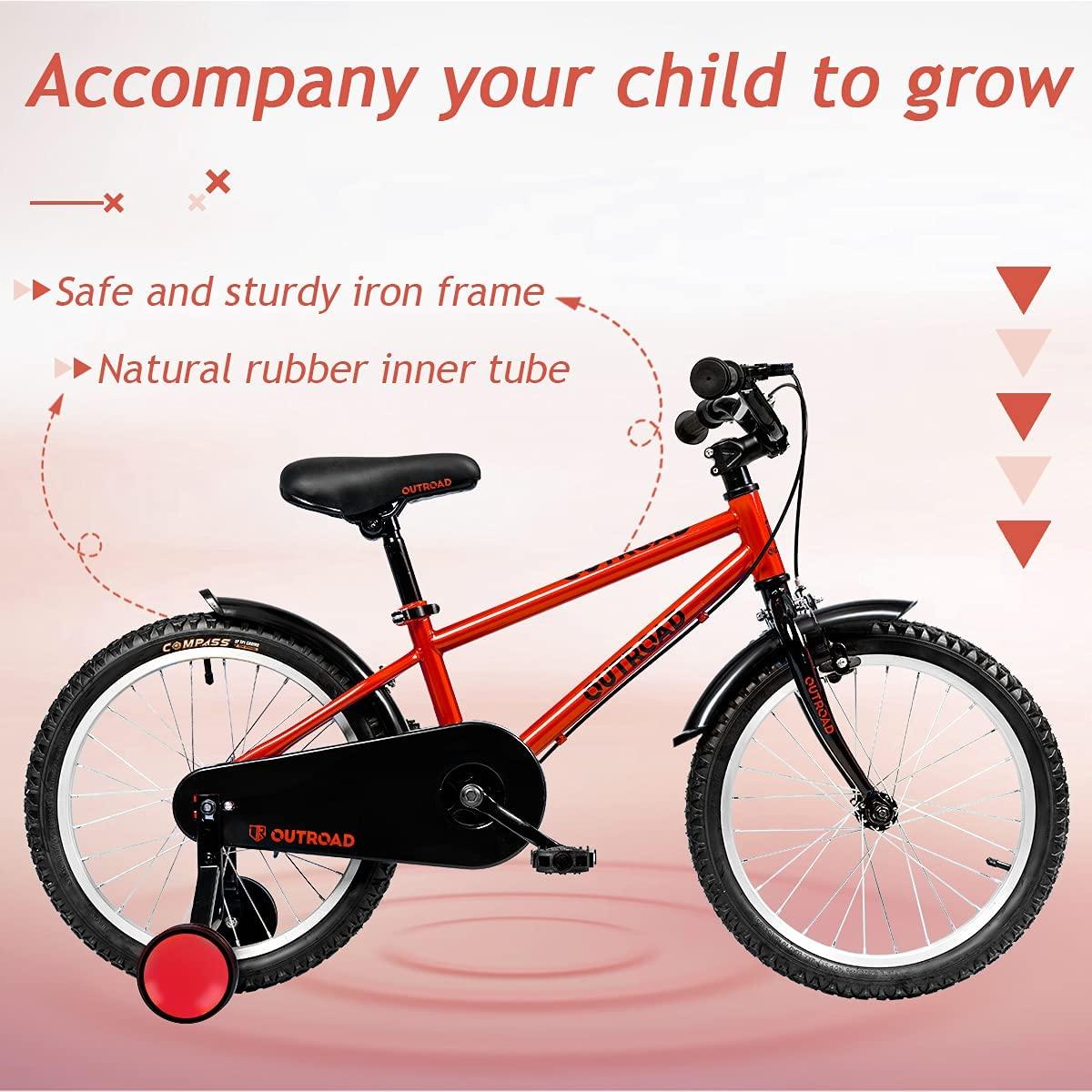 MarKnig Kids Bike Boys Girls Bicycle 14 16 18 Inch with Training Wheels, Freestyle Bicycle for Ages 3 Years and Up, Adjustable Seat, Red/Blue
