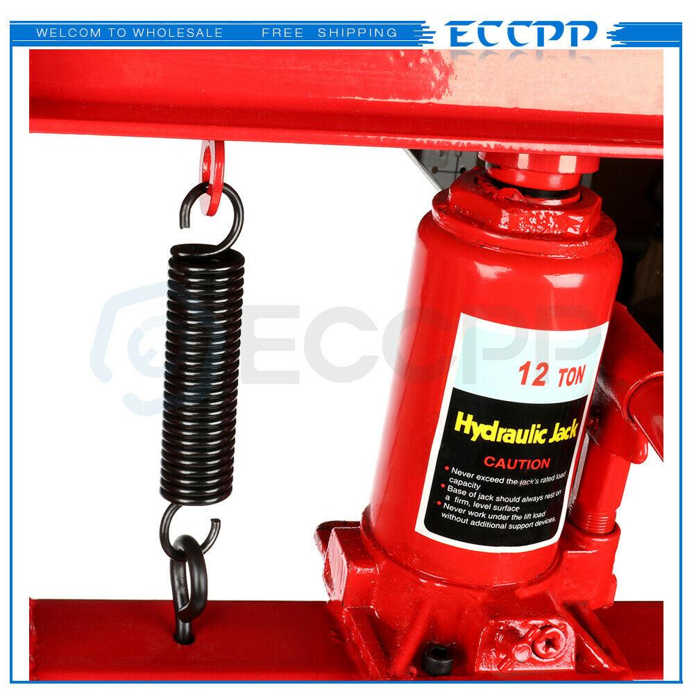 ECCPP Hydraulic Shop Press 12-Ton Bench Top Mount with Plates H Frame Jack Stand