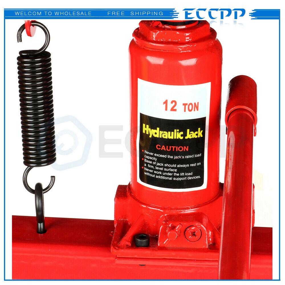 ECCPP Hydraulic Shop Press 12-Ton Bench Top Mount with Plates H Frame Jack Stand