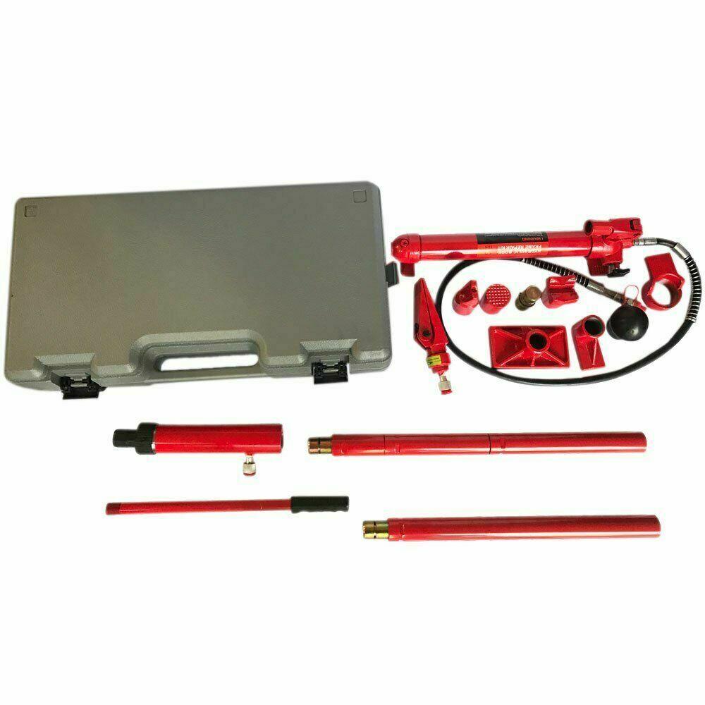 10 Ton Hydraulic Power Car Van Jack Body Frame Repair Kit Auto Car Tool with Box