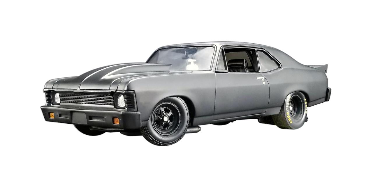 1969 Chevrolet Nova Blackout "1320 Kings" Satin Black Limited Edition to 570 pcs Worldwide 1/18 Diecast Model Car by GMP