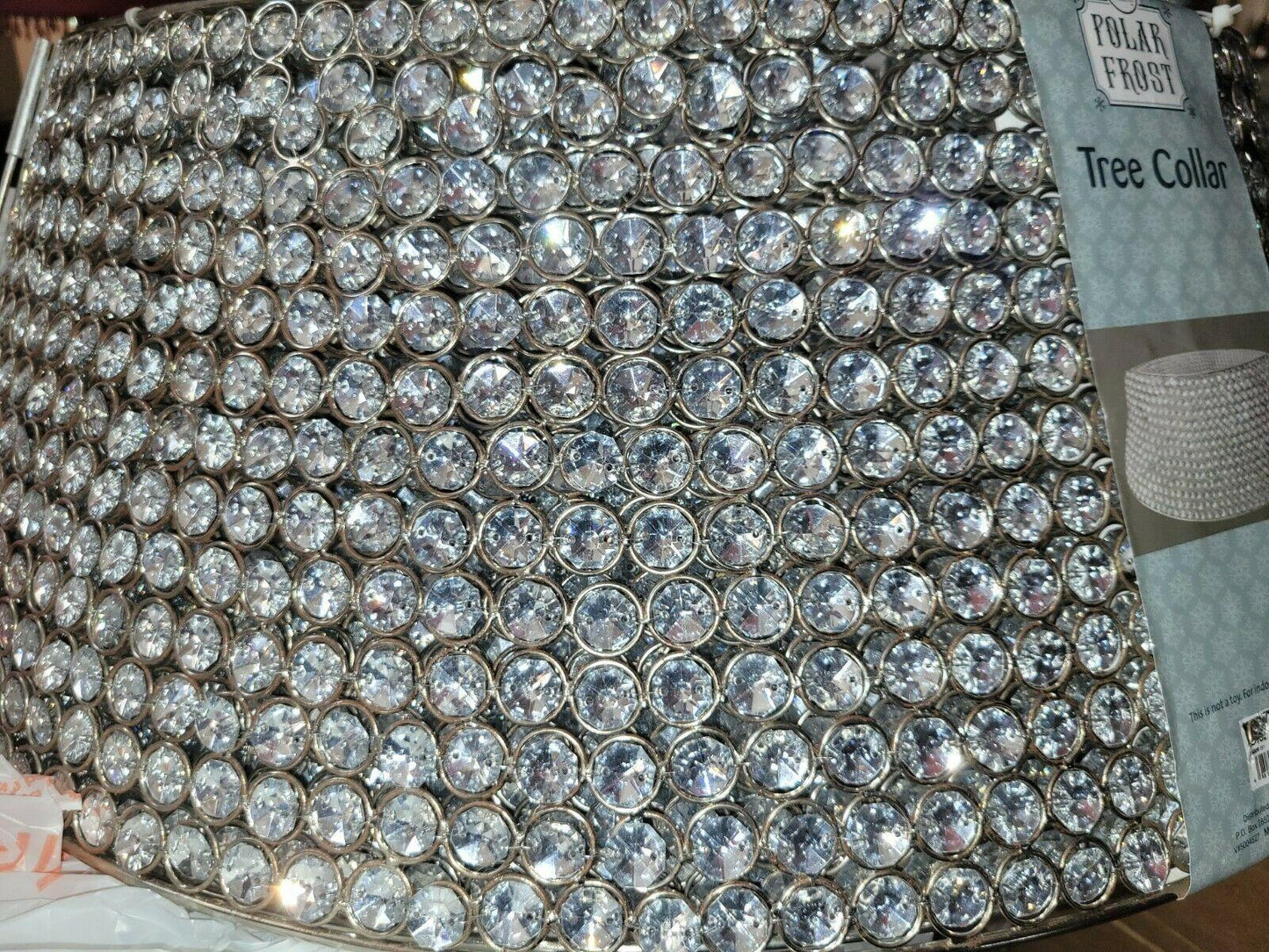 RARE Polar Frost Mirror Bead Tree Collar Diameter: 21" Height: 9 3/4"