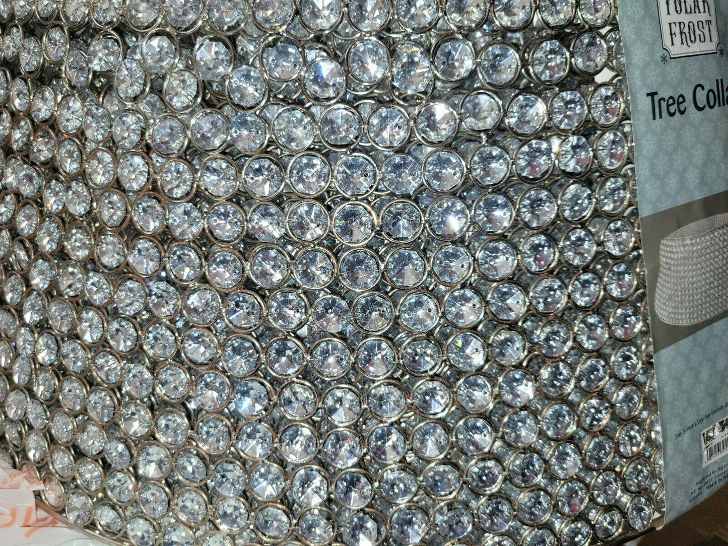 RARE Polar Frost Mirror Bead Tree Collar Diameter: 21" Height: 9 3/4"